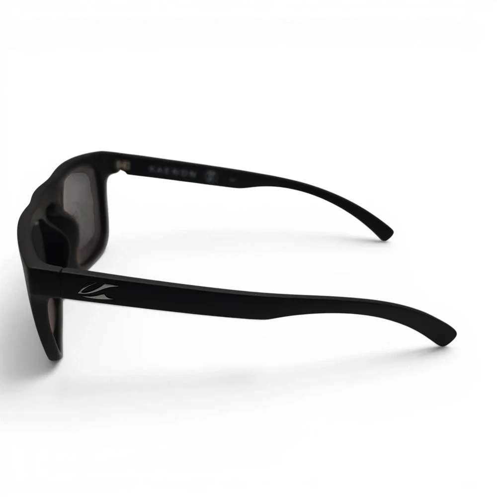 Kaenon Mens Leadbetter Sunglasses Matte Black‎ Polarized SR-91 Square 55-19-139